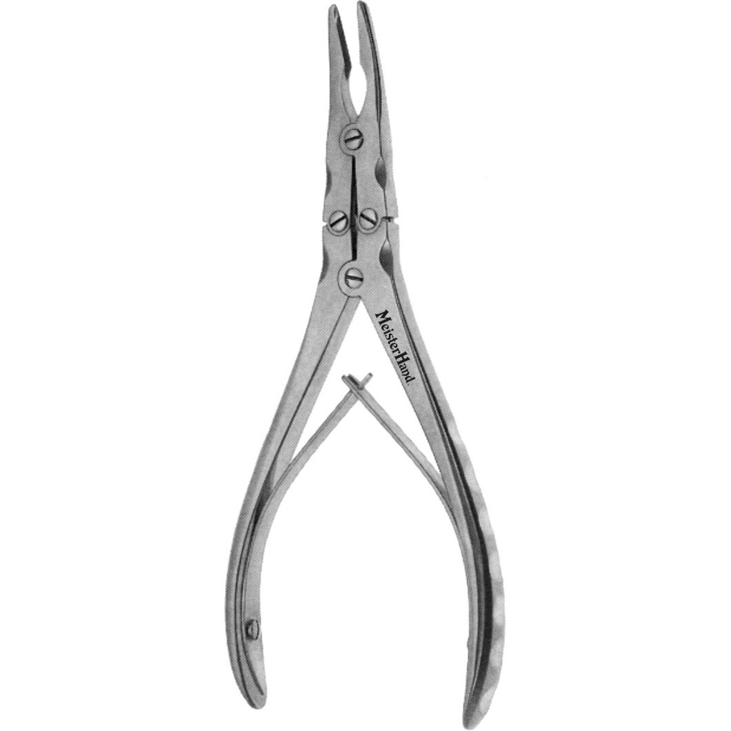 Meisterhand Beyer Rongeur, 7" (17.8 cm), Double Action, Slightly Curved Jaws 3.5 mm Wide, MH19-844