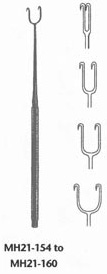 Meisterhand Joseph Double Hook, 6-1/4" (15.9 cm), Two Sharp Prongs, 2 mm Wide, MH21-154