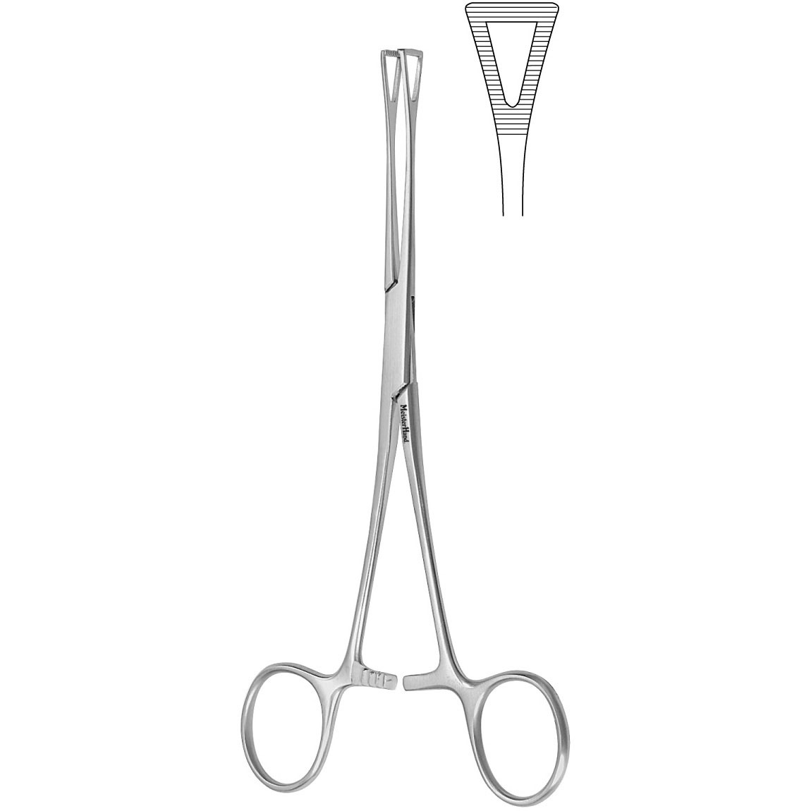 Meisterhand Pennington Tissue Grasping Forceps, 6-1/4" (158mm), Triangular Jaws, MH7-220