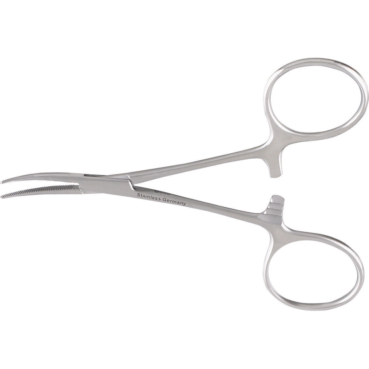 Meisterhand Hartman Mosquito Forceps, 4" (100mm), Curved, Serrated, MH7-26