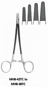 Meisterhand Mayo-Hegar Needle Holder, 6-1/4" (160mm), Tungsten Carbide, Serrated Jaws, MH8-44TC