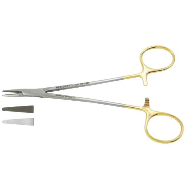 Padgett Debakey Needle Holder, 7" (180mm), Tungsten Carbide, Serrated Jaws, PM-2322