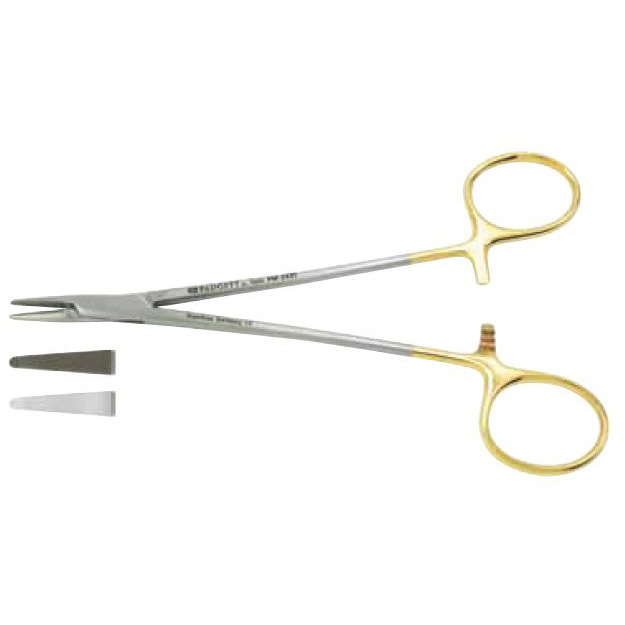 Padgett Debakey Micro Vascular Needle Holder, Tungsten Carbide, Serrated Jaws, 5-7/8" (150mm), PM-2431