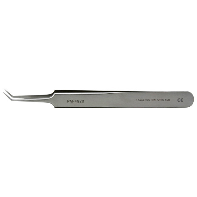 Padgett Micro Surgical Forceps (Jeweler'S Forceps), 4-3/8" (110mm), Angled, PM-4928