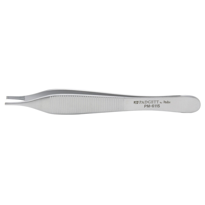 Padgett Adson Tissue Forceps, Delicate, 2X3 Teeth & Serrated, Length= 4-3/4" (121 mm), PM-6115