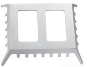 Surgical Hand Table 8 X 6 1/4 Inch, Aluminum, Satin Finish, PM-740