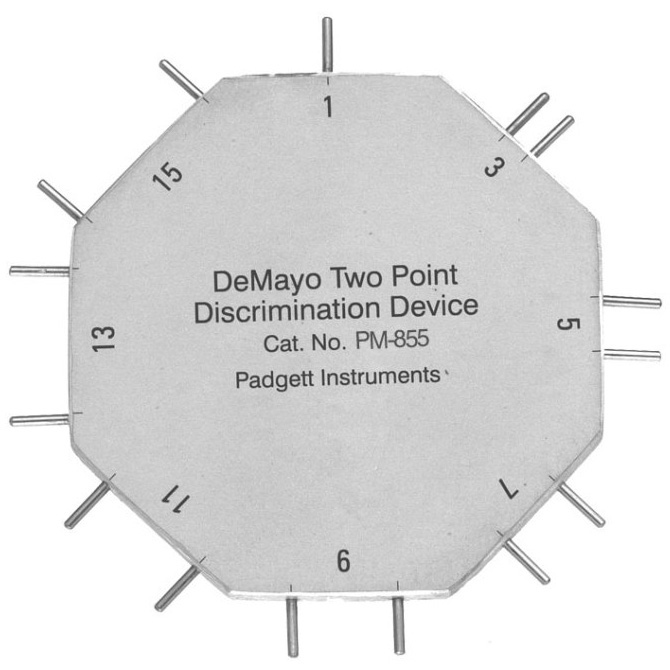 Padgett Demayo Two-Point Discrimination Device, Used For Post Hand Surgery Diagnostic, PM-855