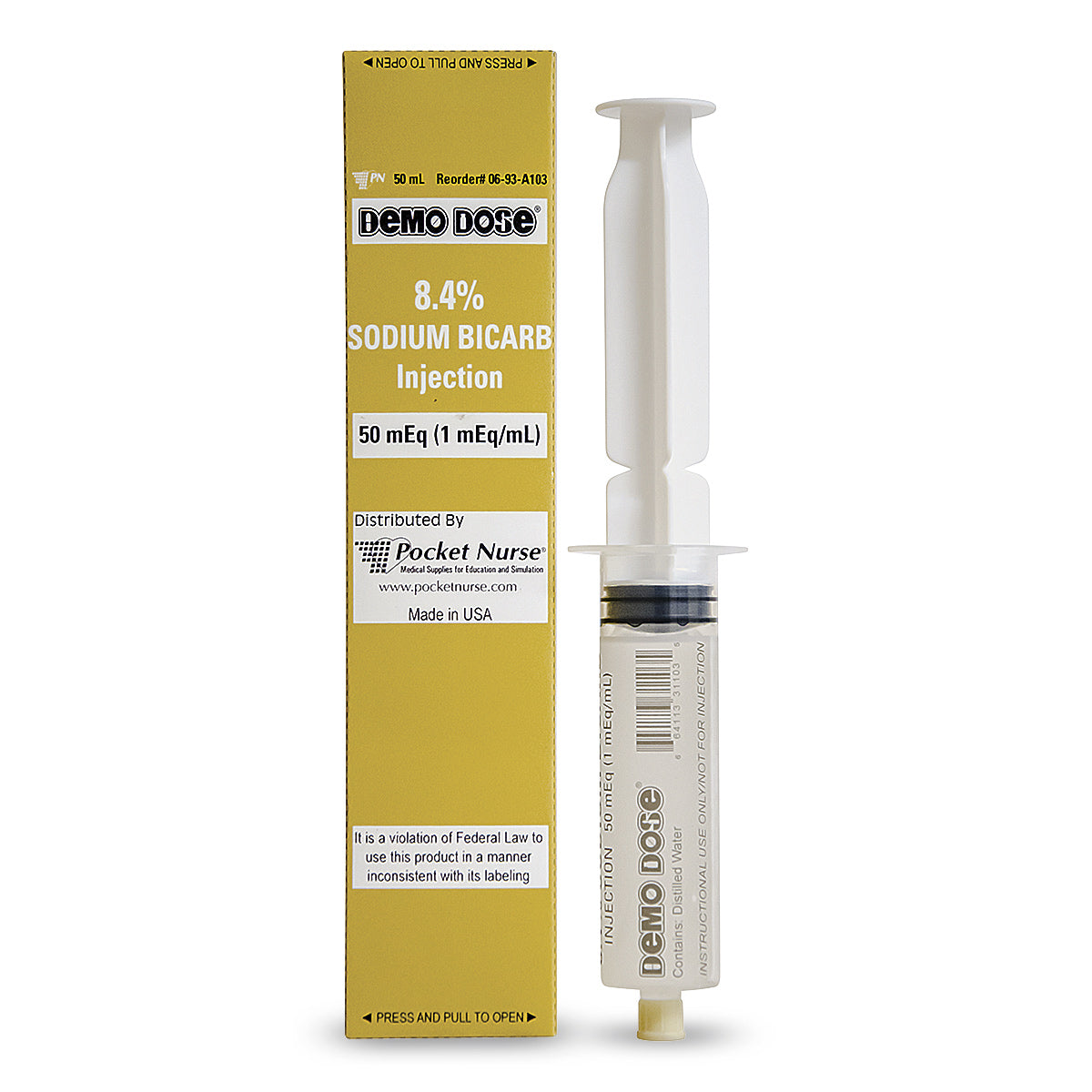 Demo Dose Prefilled Syringe - Sodium Bicarb 8.4% (50 Ml), PN01073
