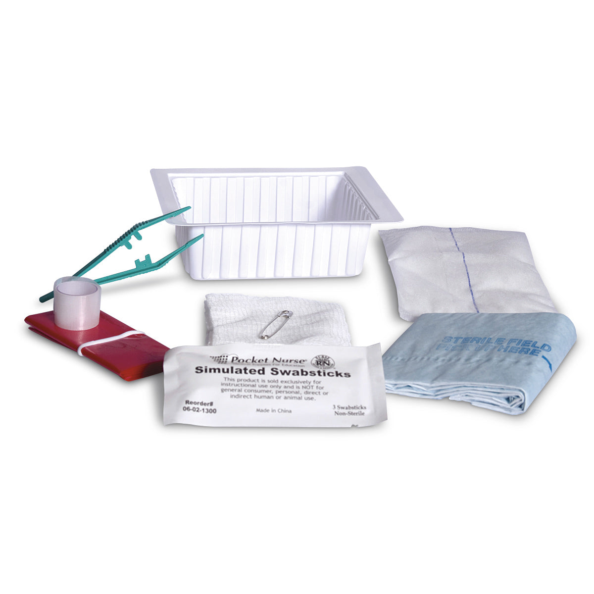 Dressing Change Tray With Abdominal Pad And Swabsticks, PN01239