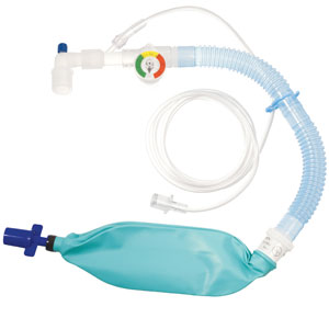 Dual-Purpose Mapleson Anesthesia Circuit 1/2 liter bag, Washington tee, 7’ oxygen tubing, manometer tubing 4’, gas sampling elbow, cut bag tail 20/Case