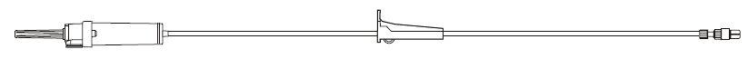 Secondary IV Administration Set Alaris Gravity Without Ports 20 Drops / mL Drip Rate Without Filter 31 Inch Tubing Solution 100/Case