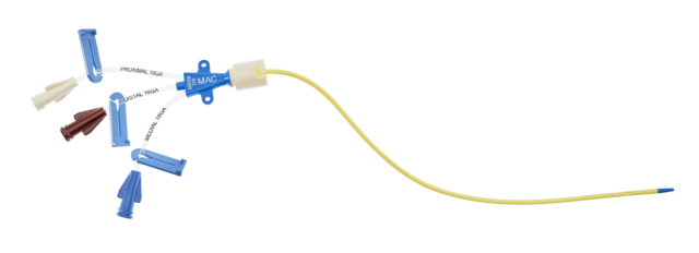 Three-Lumen CVC for use only with Arrow MAC Two-Lumen Central Venous Access Device, CVC Component: 3-Lumen 7 FR, 5/Case