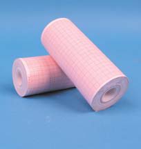 Recording Chart Paper Roll Red Grid 100mm x 22mm, 2 Rolls/Box