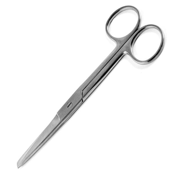 Operating Scissors Straight 5-1/2" Stainless Steel Non-Sterile Disposable 12/Box