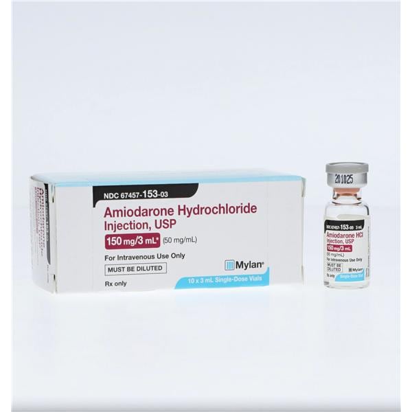 Amiodarone HCl Injection 50 mg/mL SDV 3 mL 10/Package