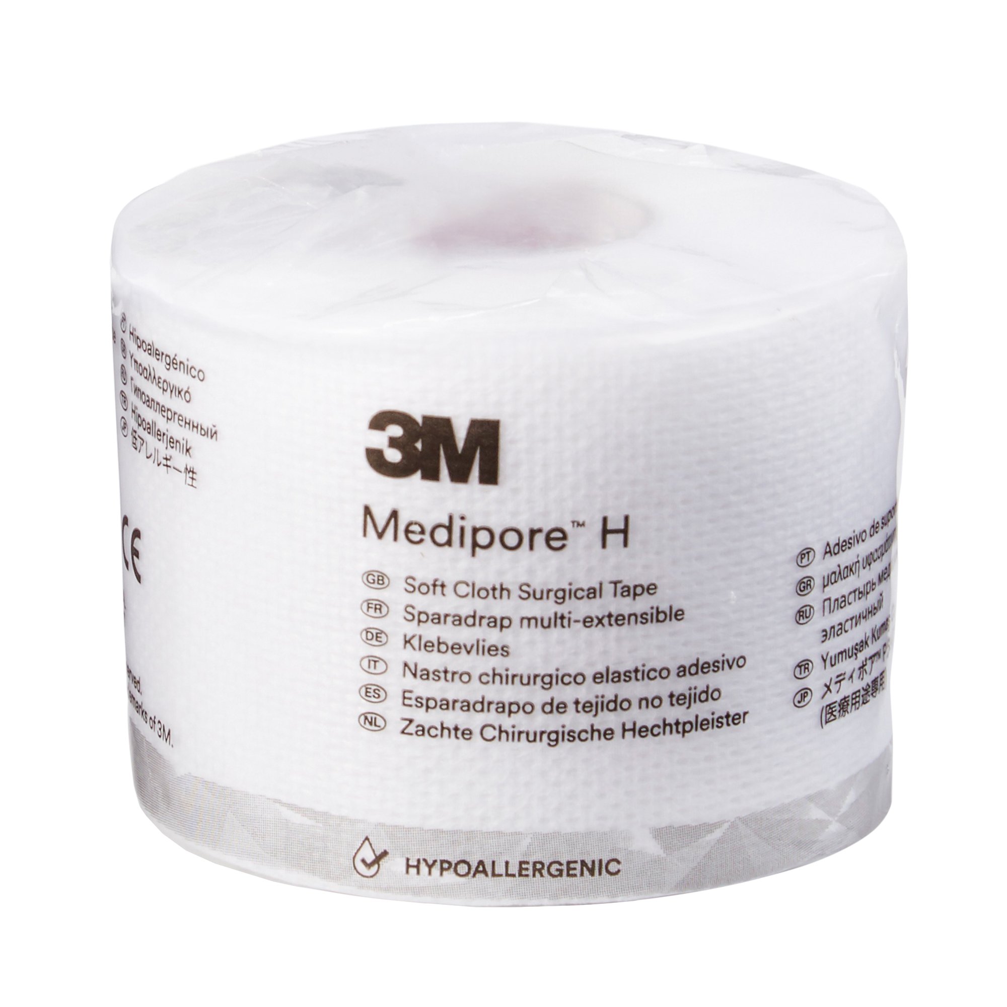 Medipore H Surgical Tape Soft Cloth/Polyester/Elastic 2" x 10yd White NS 12/Box