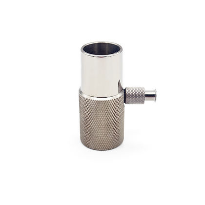 Adapter, Sampling 'T', 22mmM x 22mmF x LuerF Lock, Chrome Brass, 00-090-22