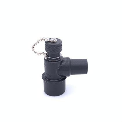 Adapter, Mask Elbow, Inhalant, 15mmM x 22mmM/15mmF x Metered Dose Canister, w/Cap, Aluminum, 00-227