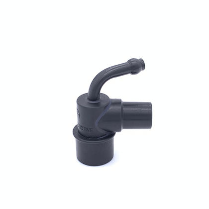 Adapter, Mask Elbow, Norman Type, 15mmM x 22mmM/15mmF x 1/4" O2 Nipple, Aluminum, 00-234