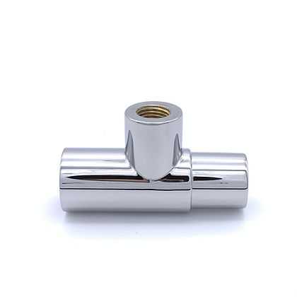 Gauge Adapter "T", 22mmF x 22mmM/15mmF x 1/4" NPT-F, Chrome Brass, 00-266-S