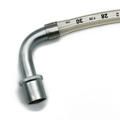 Connector, ET Tube, Curved 90° Right-Angle, 15mmM x 4mm ID Nipple, Chrome Brass, 00-312-04