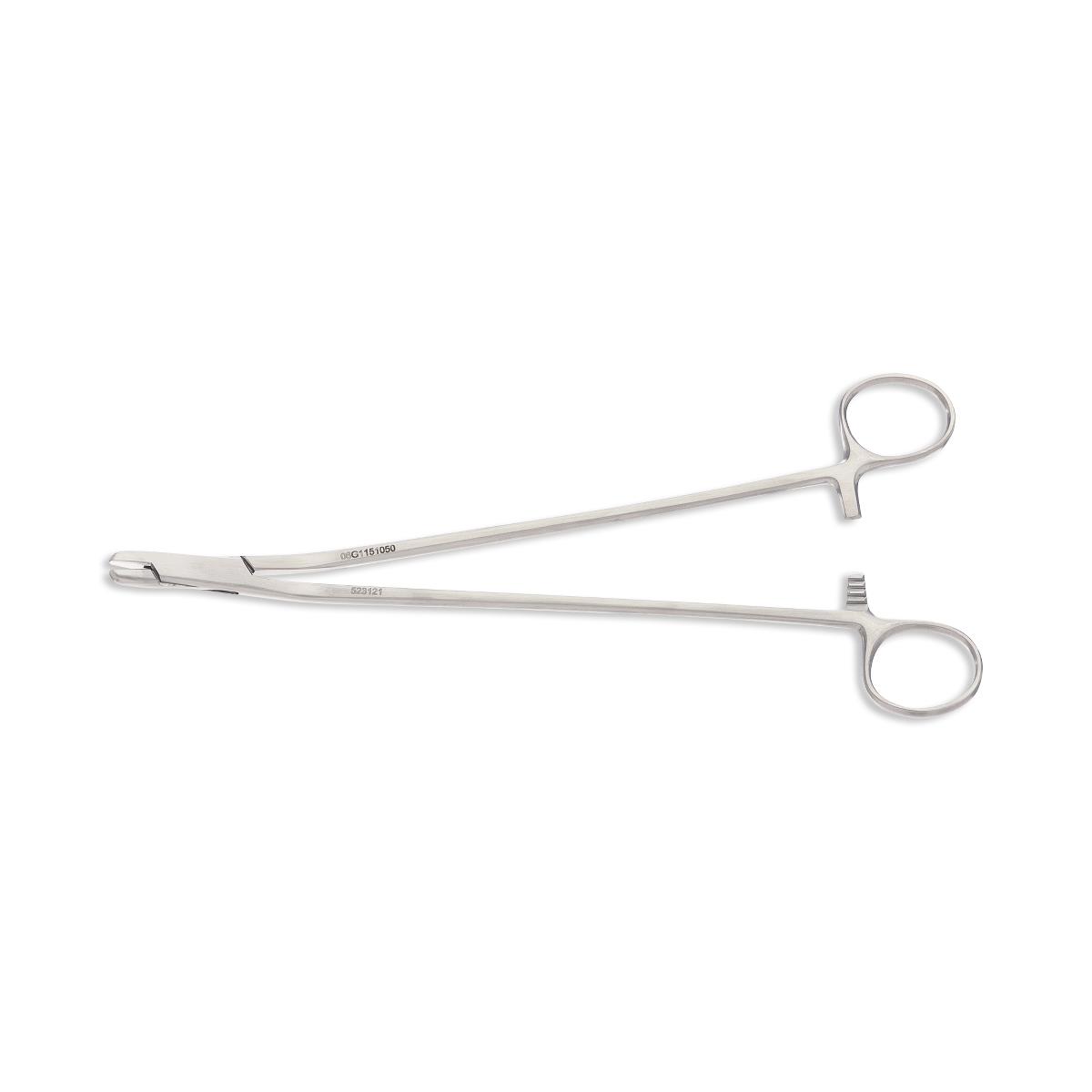 Metal Ligating Clip Removing Forceps, 10" (25.5 cm), Angled shanks, 523121