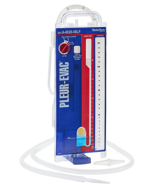 Pleur-evac Cactus Series Chest Drainage - Dry Suction / Wet Seal, Dual Collection Chambers, Adult 950/1900ml, 16LPM, A-6002-08LF