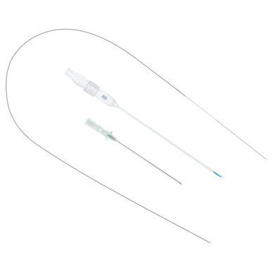 VSI Micro Introducer Kit - 5 French / 10 cm Introducer with Stiffen Dilator - 40 cm / 0.018" Wire with Nitinol Mandrel and Stainless Steel Soft Tip - 21 Gauge / 7 cm Echogenic Tip Introducer Needle