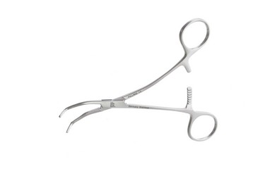 Cleveland Clinic Renal Clamps 6 1/2" (16.5 cm) Right baby renal clamp, extra-fine, 1.7 mm jaws, 353534