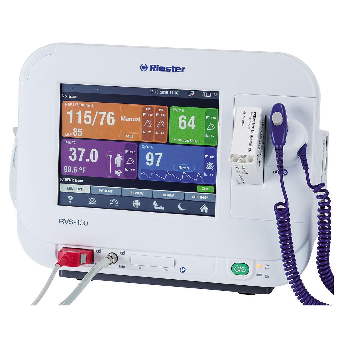 RVS-100 Vital Signs Monitor with NIBP, SpO2, and Oral Thermometer