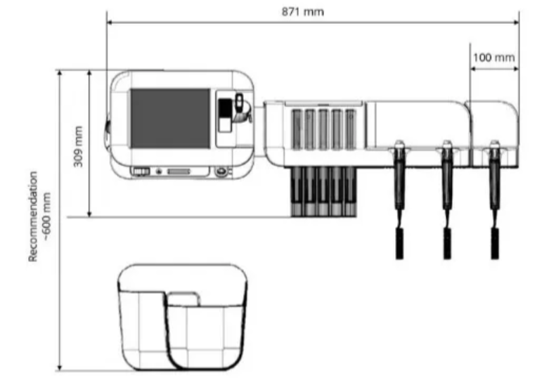 RVS-200 Advanced Vital Signs Monitor with NIBP, SpO2, 2 Handles, and Specula Dispenser