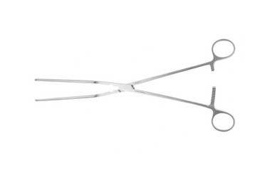 DeBakey Multi-Purpose Angled Clamps 11 5/8" (29.5 cm) No. 4, 60 degree angle, 3-1/2" (8.9 cm) jaw, 1 x 11 ratchets, 353686