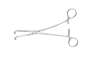 Cooley Partial-Occlusion Clamps 8 1/8" (20.5 cm) No. 1, (A) length 1" (2.5 cm), 356051
