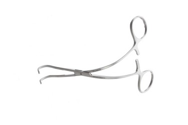 Derra Partial Occlusion Clamps 4 3/8" (11.0 cm) Small, curved handle, 17 mm jaw, 354470