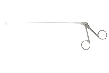 Feder-Ossoff Micro-Laryngeal Grasping Forceps 23.0 cm Serrated Straight Double action with suction, 506856