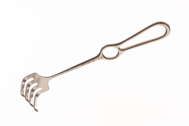 Israel Rake Retractors 9 1/2" (24.0 cm) length 3 blunt prongs, 30.0 mm wide x 37.0 mm deep, KM51078