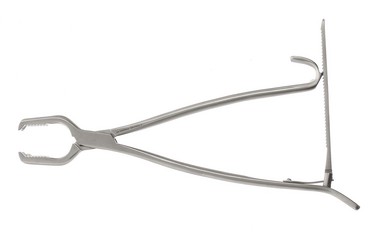 Lane Bone Holding Forceps 13" (33.0 cm) Round ratchet handle., KM47082