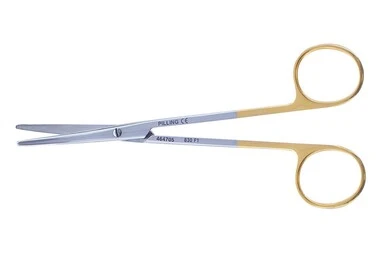 Metzenbaum Scissors 5 3/4" (14.5 cm) Straight / Delicate TC Inserts Blunt/Blunt, Weck Pattern, bright finish., 464700