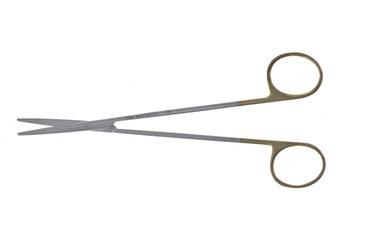 Metzenbaum Scissors 7 1/8" (18.0 cm) Straight / Delicate TC Inserts Blunt/Blunt, Weck Pattern, bright finish, 464711