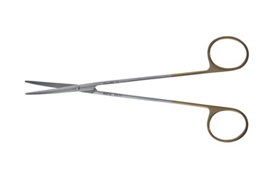 Metzenbaum Scissors 7 1/8" (18.0 cm) Curved / Delicate TC Inserts Blunt/Blunt, Weck Pattern, bright finish, 464716
