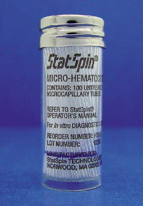HemoCue America StatSpin Glass Microhematocrit Tubes, 100/Pack