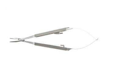 Ophthalmic Barraquer Needle Holders 5 1/8" (13.0 cm) Curved, smooth jaws with lock., 424180