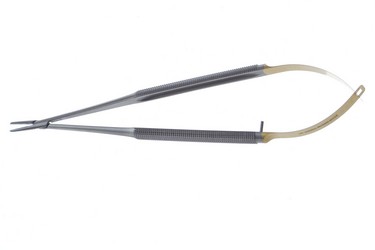 Opthalmic Barraquer Delicate Needle Holders 5 1/2" (14.0 cm) TC Insert Straight, smooth jaws. Without lock, KM44152