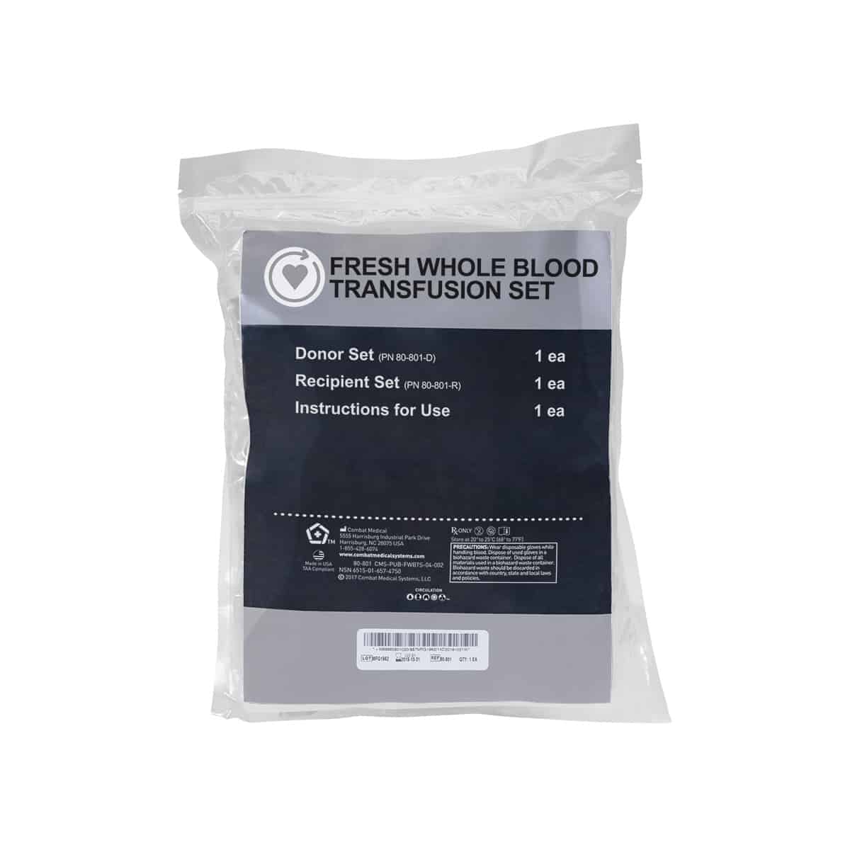 Fresh Whole Blood Transfusion ST, 80-801