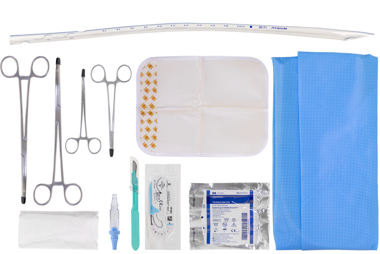 Emergency Chest Tube Insertion Kit (Case of 5), HHCTUINK01-05