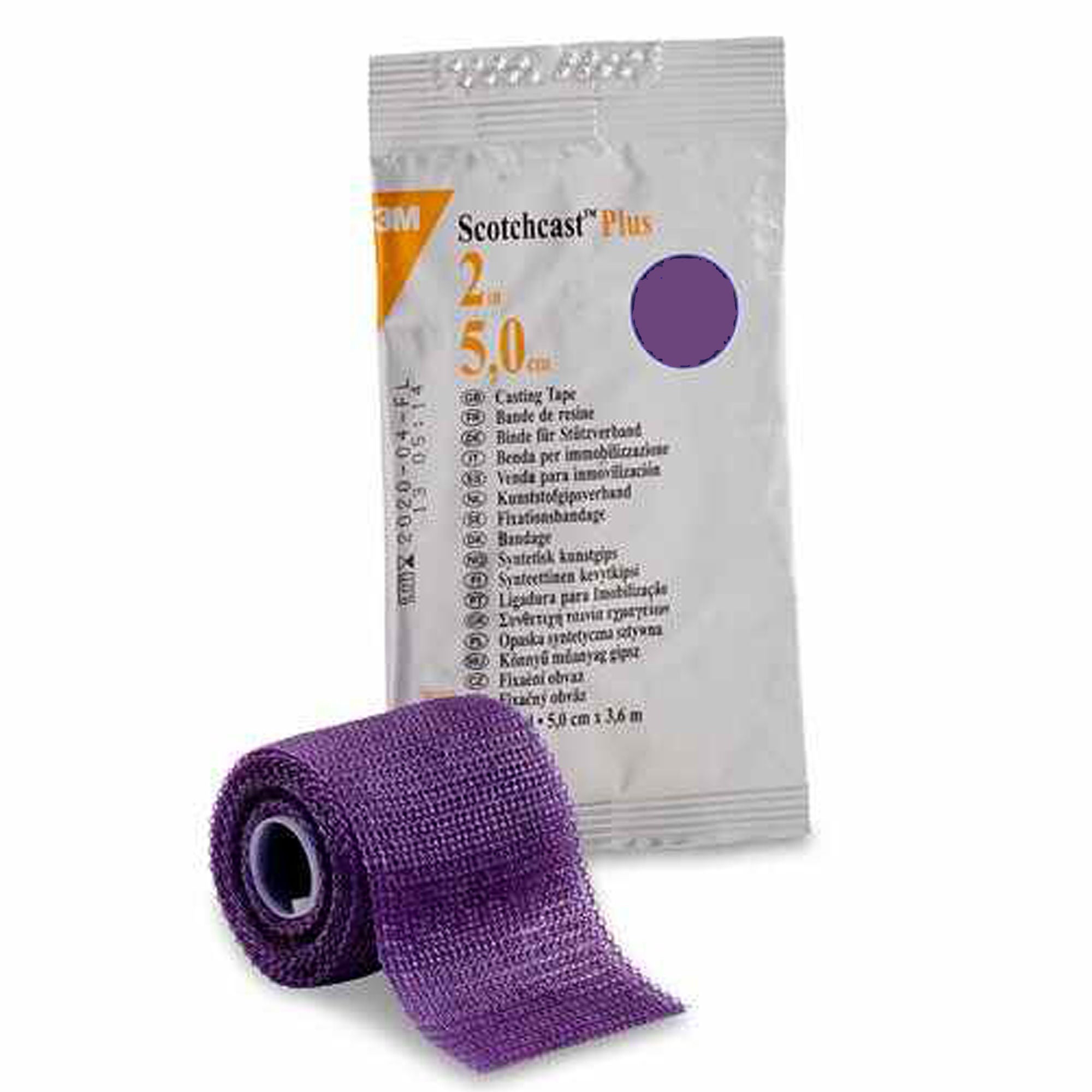 3M Scotchcast Plus Casting Tapes, Purple, 2 in. x 4 yds, 10 Rolls/Box