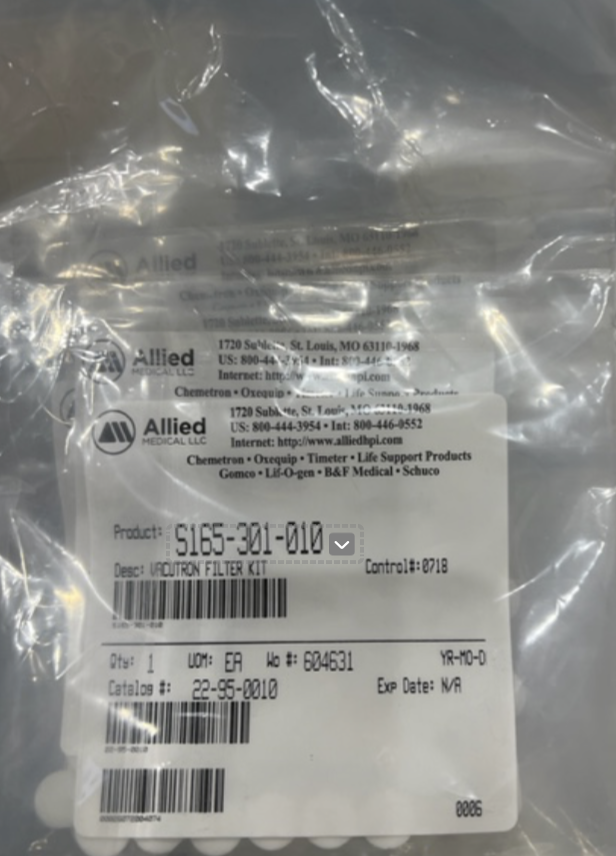 Allied Vacutron Replacement Filter, Regulator