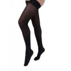 Carolon Company Vascular Hosiery, Thigh Length, Short Size B, Black