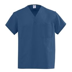 Medline AngelStat Reversible V-Neck Scrub Top, Navy, Large