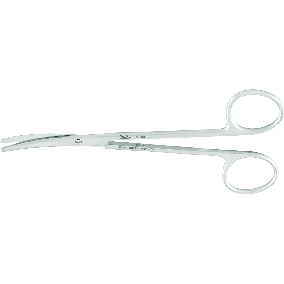 Miltex Standard Pattern Metzenbaum-Lahey Scissors, 5-5/8" (144Mm), Curved, Blunt Points., 5-180